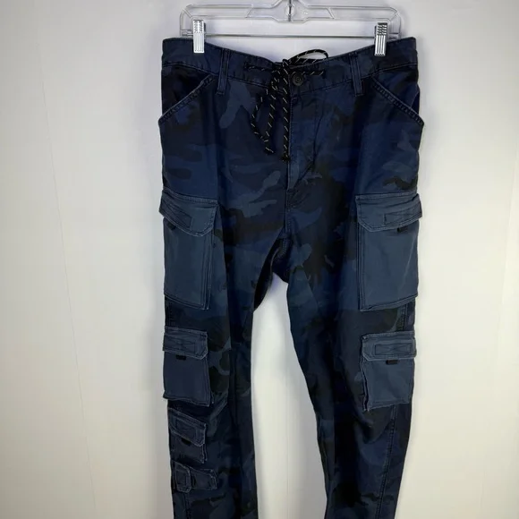 Hudson Jeans Navy Camouflage Cargo Pants - Picture 4 of 14